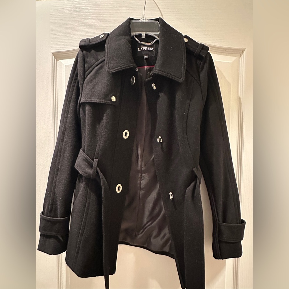Express Women's Elegant Black Coat